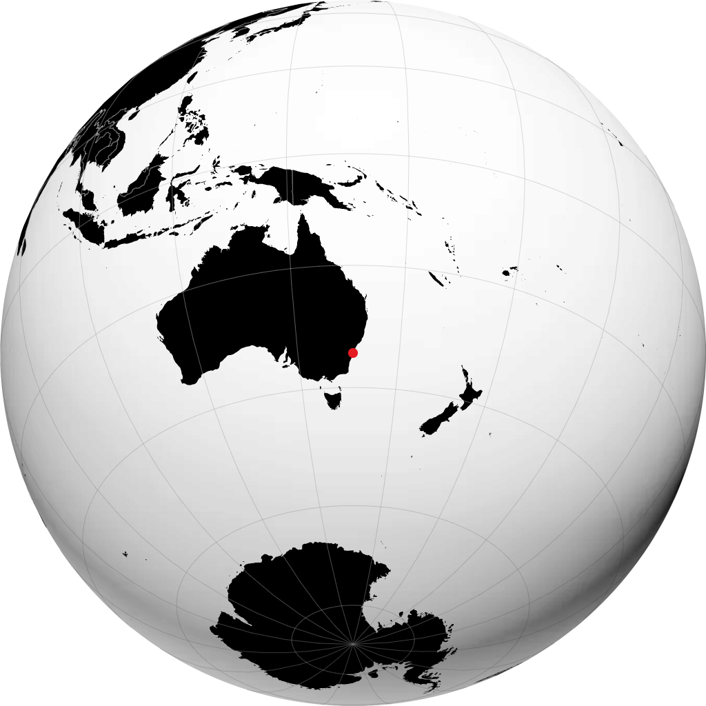 Wollongong en el globo