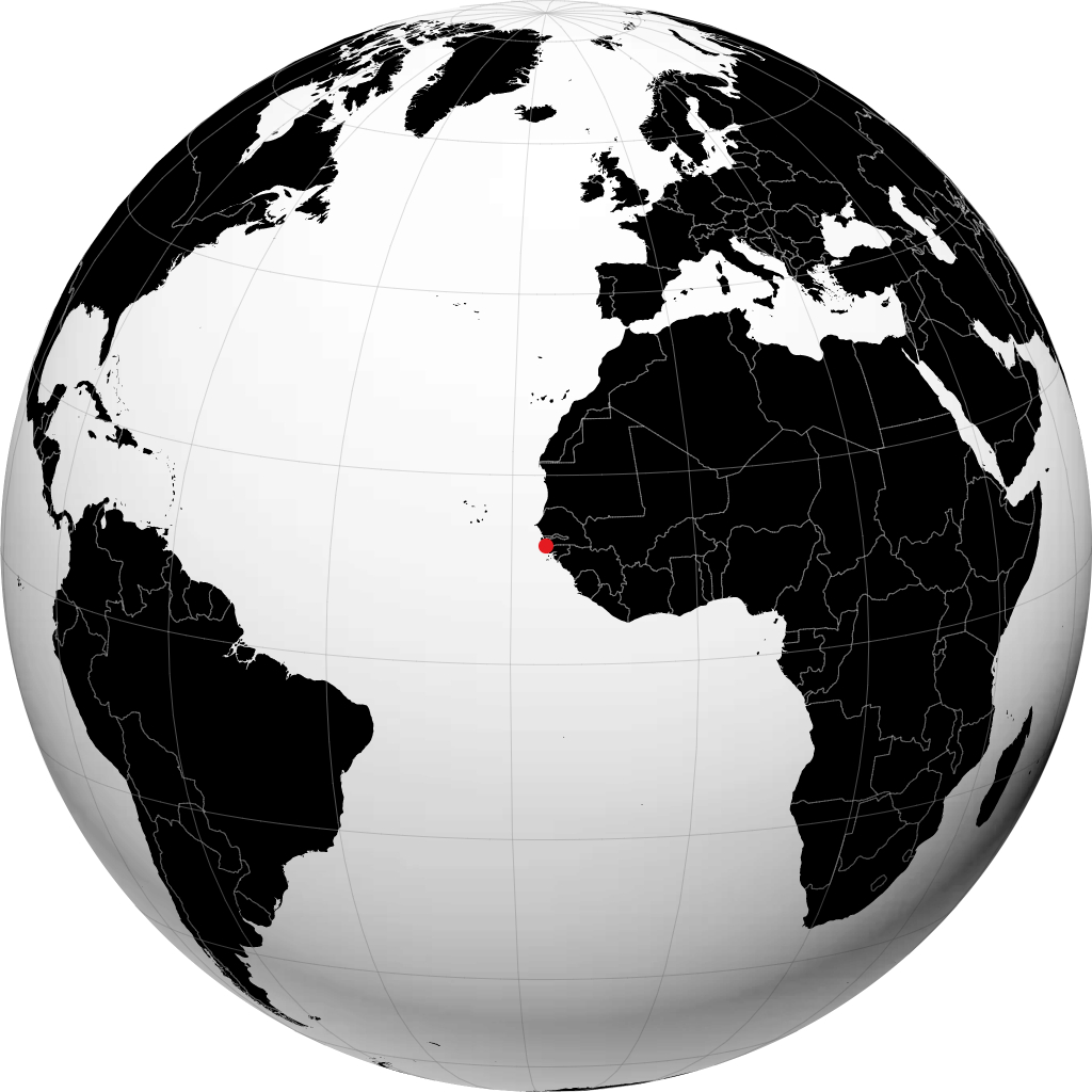 Ziguinchor en el globo