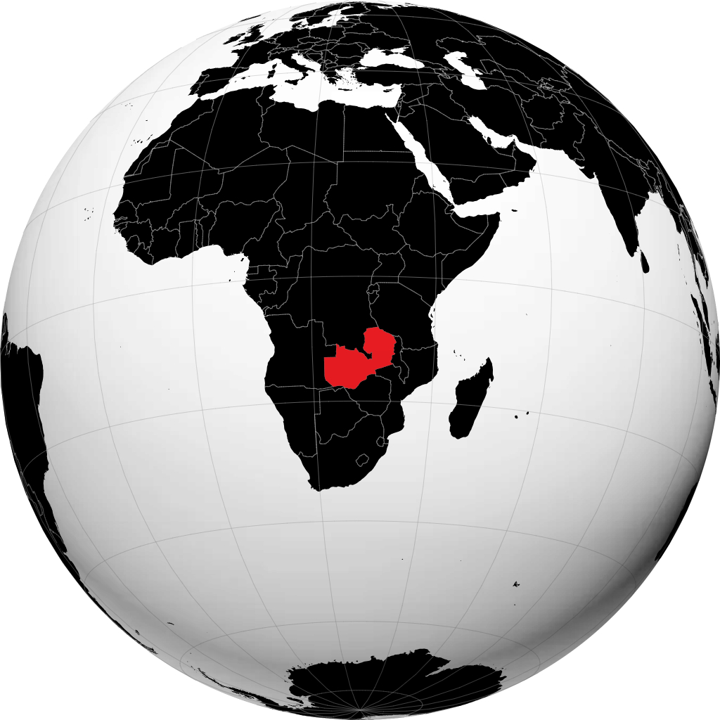 Zambia en el globo