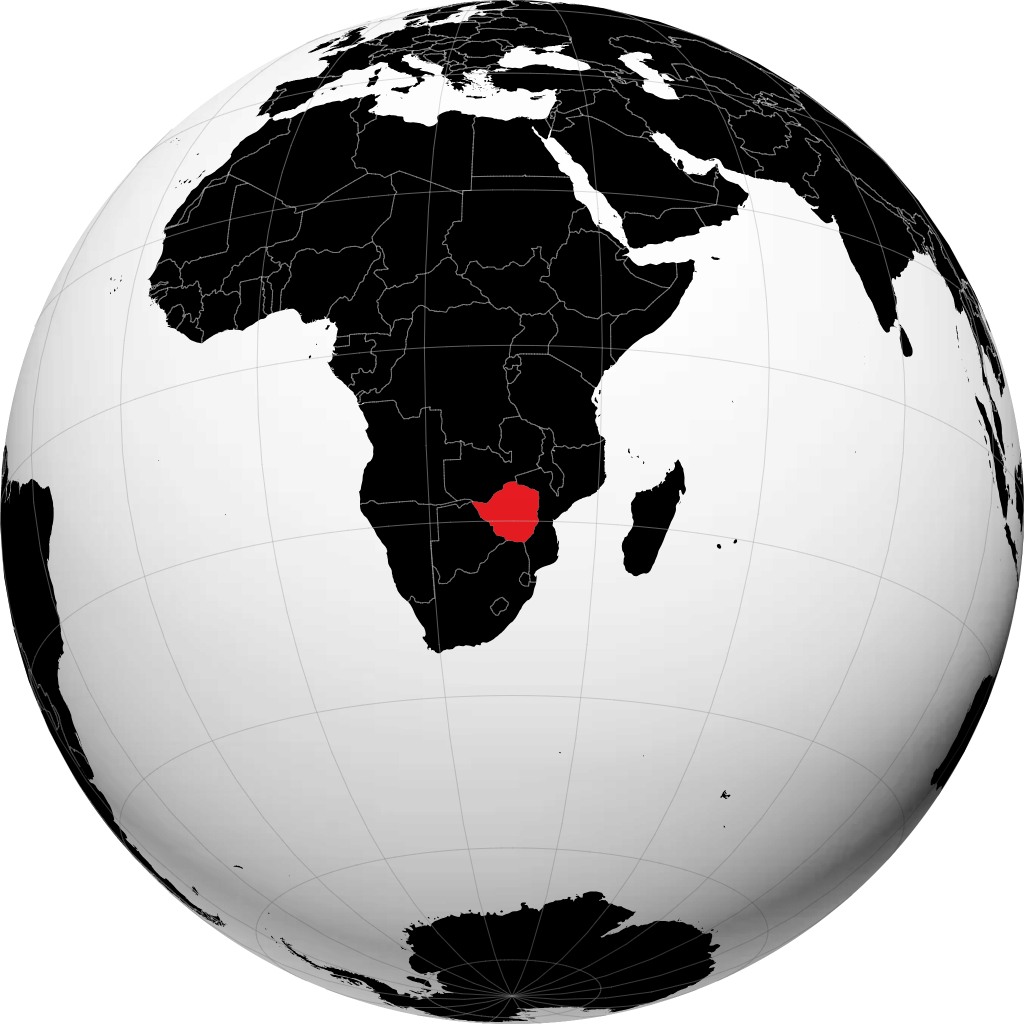 Zimbabue en el globo
